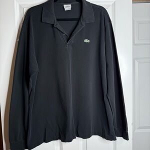 Lacoste Black Long Sleeve Polo Shirt